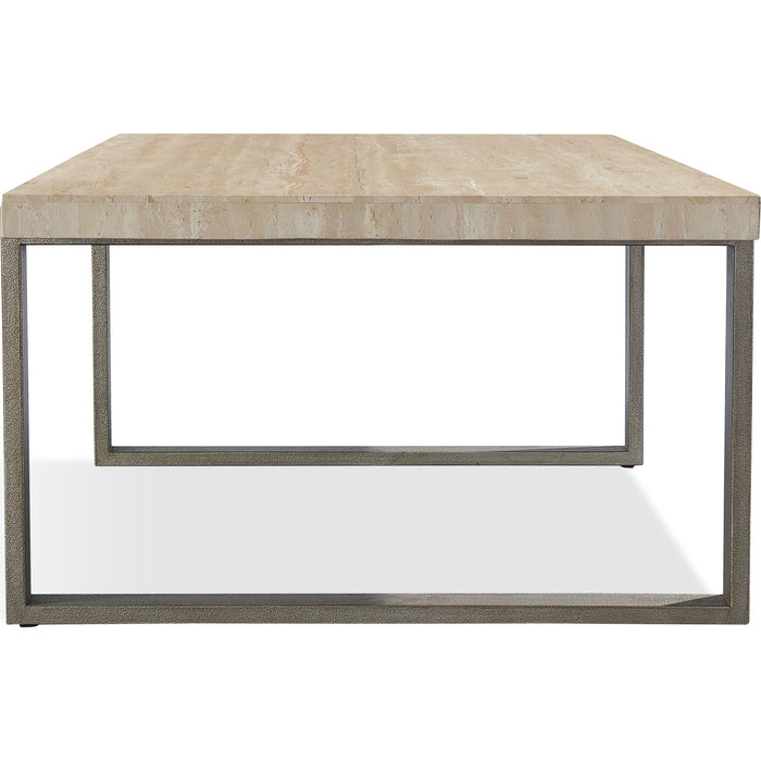 Modus Furniture Ariela Natural Travertine Coffee Table with Bronze Metal Base 655450330896 FLBK21 Image 6