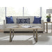 Modus Furniture Ariela Natural Travertine Coffee Table with Bronze Metal Base 655450330896 FLBK21 Main Image