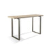 Modus Ariela Natural Travertine Console Table with Bronze Metal Base Image 4