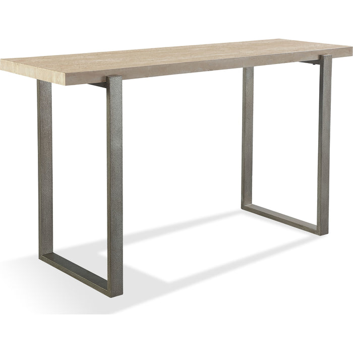 Modus Furniture Ariela Natural Travertine Console Table with Bronze Metal Base 655450330919 FLBK23 Image 4