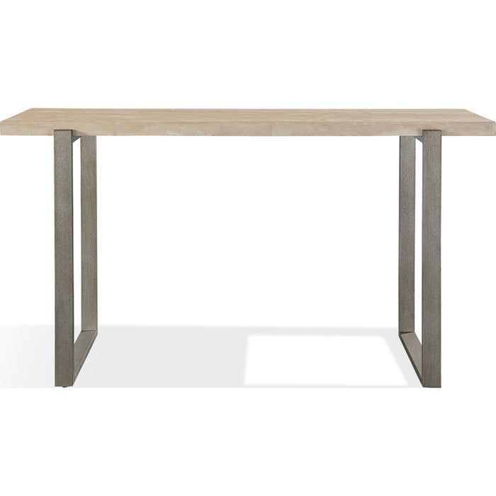 Modus Furniture Ariela Natural Travertine Console Table with Bronze Metal Base 655450330919 FLBK23 Image 5