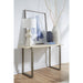 Modus Furniture Ariela Natural Travertine Console Table with Bronze Metal Base 655450330919 FLBK23 Main Image