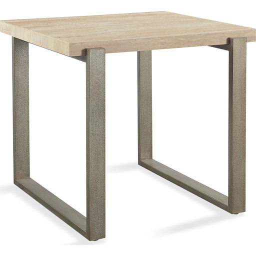 Modus Furniture Ariela Natural Travertine End Table with Bronze Metal Base 655450330902 FLBK22 Image 3