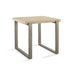 Modus Ariela Natural Travertine End Table with Bronze Metal Base Image 3