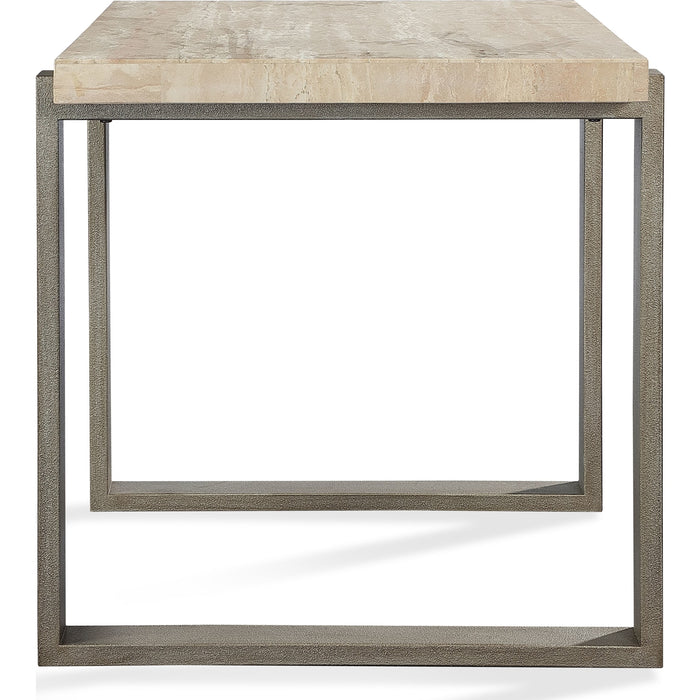 Modus Furniture Ariela Natural Travertine End Table with Bronze Metal Base 655450330902 FLBK22 Image 5