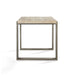 Modus Ariela Natural Travertine End Table with Bronze Metal Base Image 5