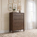 Modus Furniture Ascott 5 Drawer Chest in Pecan Pie 655450539794 YC2A84 Main Image