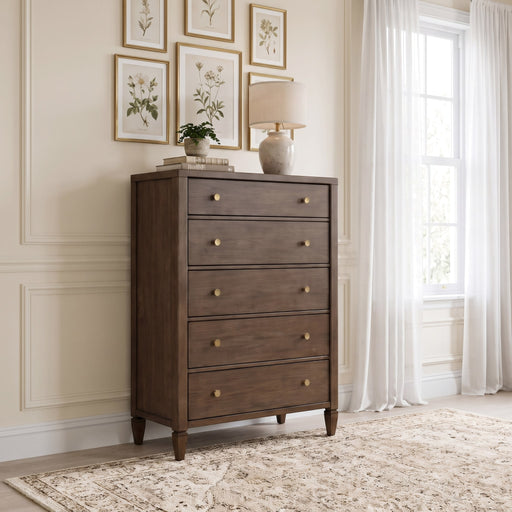 Modus Furniture Ascott 5 Drw Chest  Pecan Pie 655450539794 YC2A84 Main Image