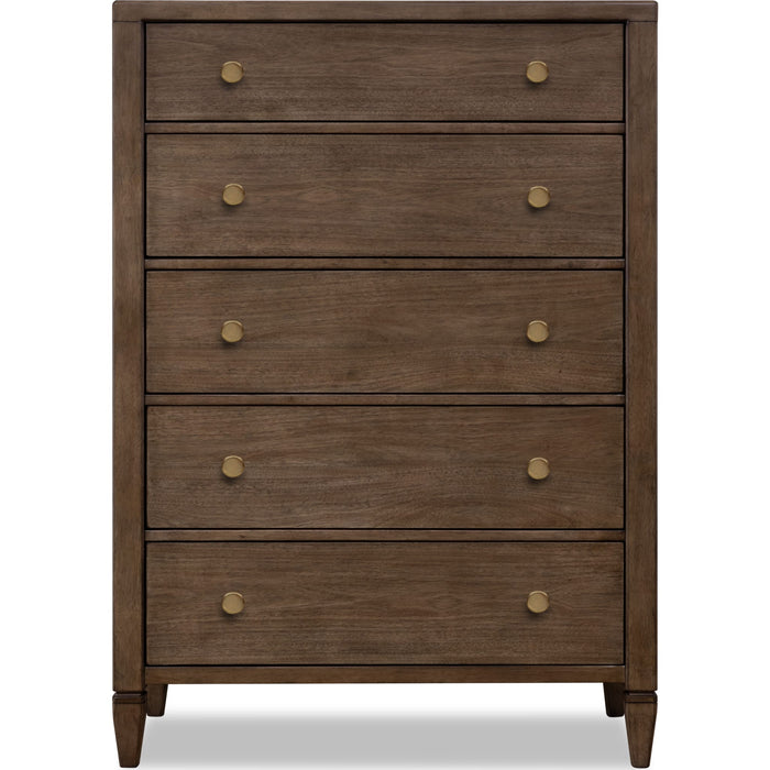Modus Furniture Ascott 5 Drw Chest  Pecan Pie 655450539794 YC2A84 Main Image