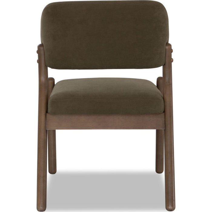Modus Furniture Astor Upholstered Barrel Back Dining Chair in Claystone and Moss 655450494970 VW2C65 Image 4