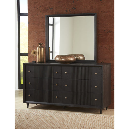 Modus Avedon Six Drawer Oak Wood Dresser in Smokey Topaz Image 1