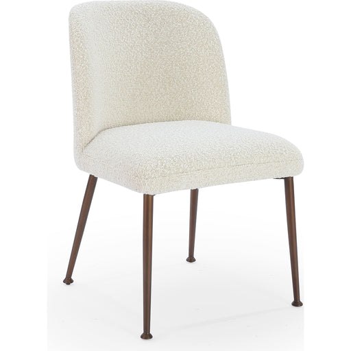 Modus Furniture Avery Upholstered Dining Chair in Ricotta Boucle and Bronze Metal 655450423444 PWTA63DMY Image 1