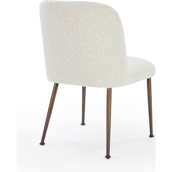 Modus Furniture Avery Upholstered Dining Chair in Ricotta Boucle and Bronze Metal 655450423444 PWTA63DMY Image 5