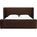 Modus Furniture Bacall Velvet Upholstered Wingback Platform Bed in Cola (2026)  PCRJK  Image 2