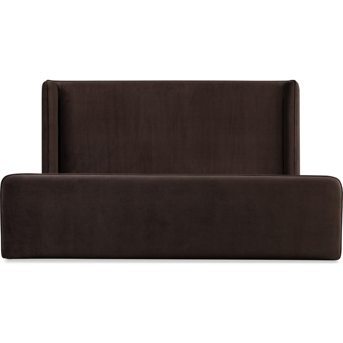 Modus Furniture Bacall Velvet Upholstered Wingback Platform Bed in Cola (2026)  PCRJK  Image 6