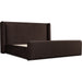 Modus Furniture Bacall Velvet Upholstered Wingback Platform Bed in Cola (2026)  PCRJK  Image 7