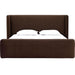 Modus Furniture Bacall Velvet Upholstered Wingback Platform Bed in Cola (2026)  PCRJK  Main Image