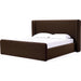 Modus Furniture Bacall Velvet Upholstered Wingback Platform Bed in Cola  PCRJH  Image 5
