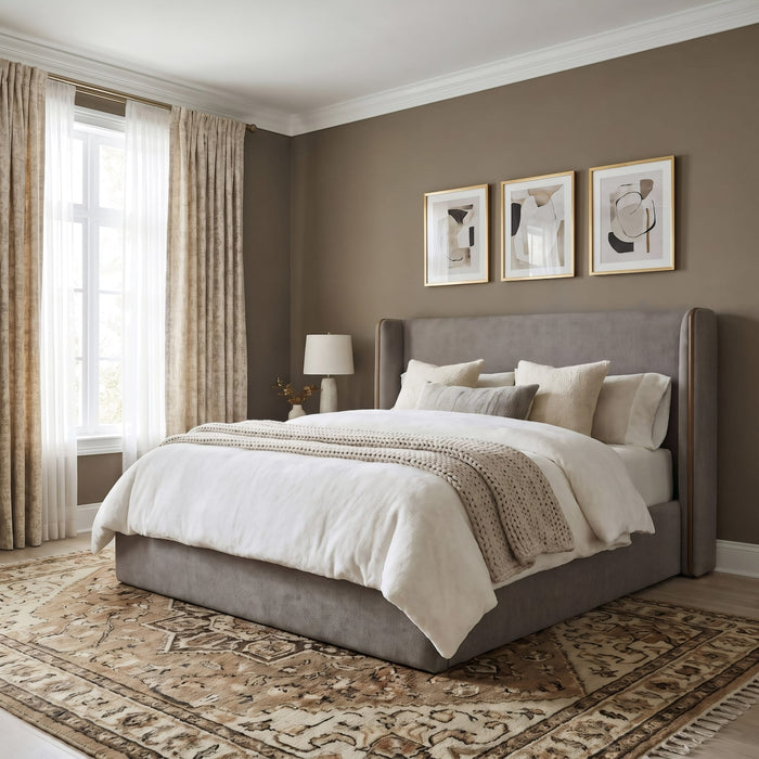Modus Furniture Bacall Wg Wd Bed  MshClst  PC2WM  Image 1