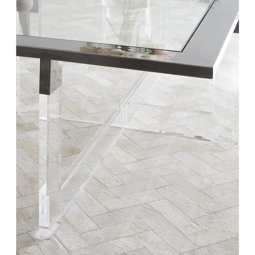 Modus Bastian Coffee Table in Clear Acrylic and Gunmetal Polished Stainless Steel Image 1