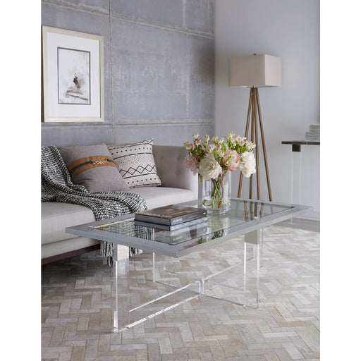 Modus Bastian Coffee Table in Clear Acrylic and Gunmetal Polished Stainless SteelMain Image