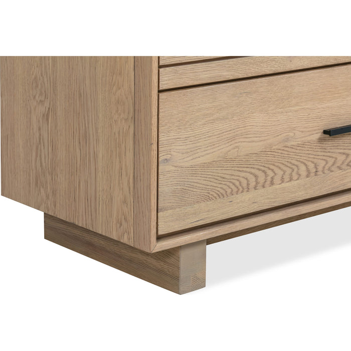 Modus Furniture Batten Five Drawer Slatted Chest in Blonde Oak 655450418556 NERM84 Image 4