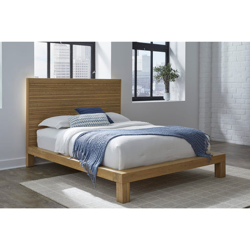 Modus Batten Solid Oak Slatted Platform Bed in Blonde Main Image
