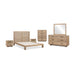 Modus Batten Solid Wood and Mirrored Glass Wall or Dresser Mirror in Blonde Oak Image 4