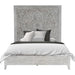 Modus Furniture Boho Chic Carved Platform Bed in Washed White  1JQ9H  Image 5
