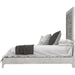 Modus Furniture Boho Chic Carved Platform Bed in Washed White  1JQ9H  Image 6