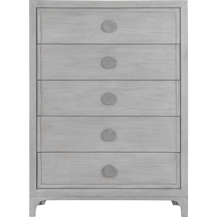 Modus Furniture Boho Chic Five Drawer Chest in Washed White (2024) 655450432552 1JQ984A Image 3