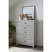 Modus Furniture Boho Chic Five Drawer Chest in Washed White (2024) 655450432552 1JQ984A Main Image