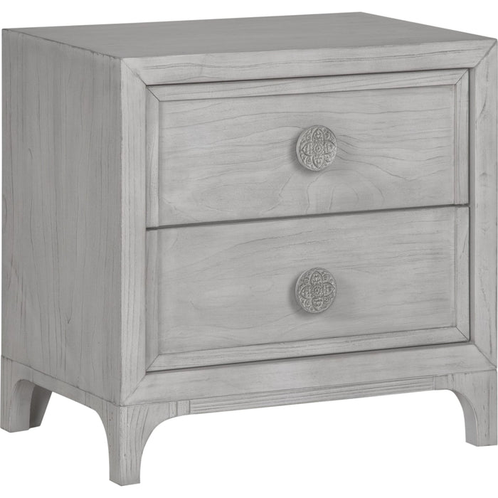 Modus Furniture Boho Chic Nighstand in Washed White 655450272134 1JQ981 Image 2