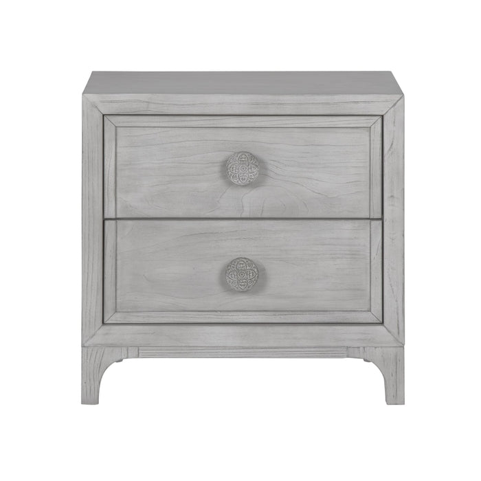Modus Boho Chic Nighstand in Washed White Image 3