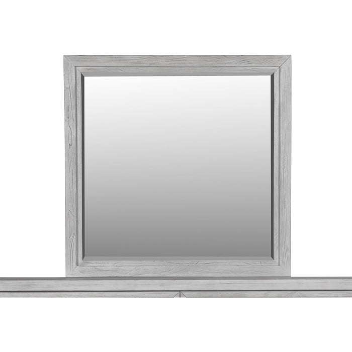 Modus Furniture Boho Chic Plain Mirror in Washed White 655450272165 1JQ983B Image 4