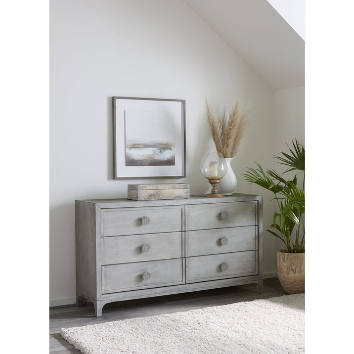 Modus Boho Chic Six-Drawer Dresser in Washed White (2024)Main Image