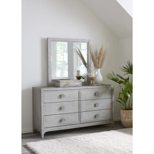 Modus Furniture Boho Chic Six Drawer Dresser in Washed White (2024) 655450432545 1JQ982A Image 1