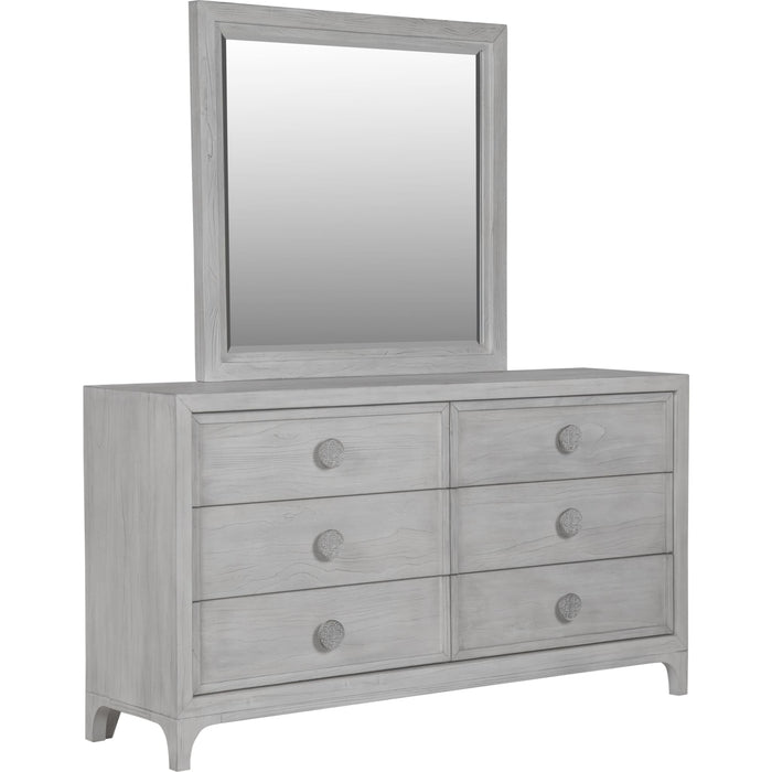 Modus Furniture Boho Chic Six Drawer Dresser in Washed White (2024) 655450432545 1JQ982A Image 5