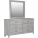 Modus Furniture Boho Chic Six Drawer Dresser in Washed White (2024) 655450432545 1JQ982A Image 5