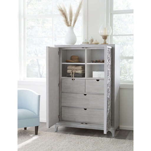 Modus Furniture Boho Chic Wardrobe Chest in Washed White (2024) 655450435263 1JQ986A Image 1