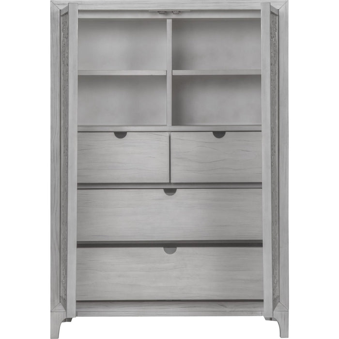 Modus Furniture Boho Chic Wardrobe Chest in Washed White (2024) 655450435263 1JQ986A Image 4