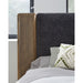 Modus Furniture Boka Chenille Upholstered Acacia Wood Platform Bed in Black and Impala  TVXUH  Image 2