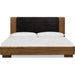 Modus Furniture Boka Chenille Upholstered Acacia Wood Platform Bed in Black and Impala  TVXUH  Image 3