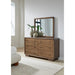 Modus Furniture Boka Six Drawer Acacia Wood Dresser in Impala  655450474767 TVXU82 Image 2