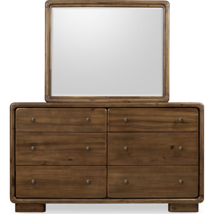 Modus Furniture Boka Six Drawer Acacia Wood Dresser in Impala  655450474767 TVXU82 Image 5