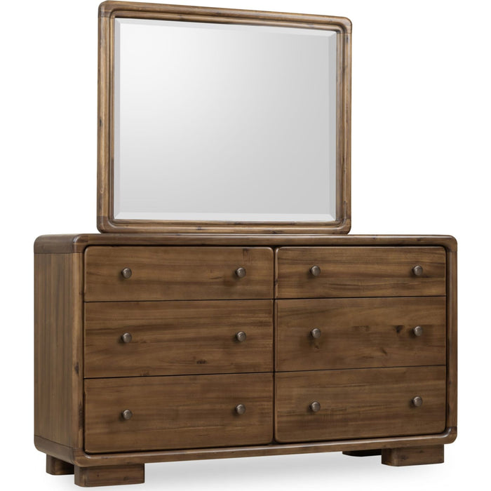 Modus Furniture Boka Six Drawer Acacia Wood Dresser in Impala  655450474767 TVXU82 Image 6