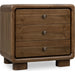 Modus Furniture Boka Three Drawer Acacia Wood Nightstand in Impala  655450474743 TVXU81B Image 2