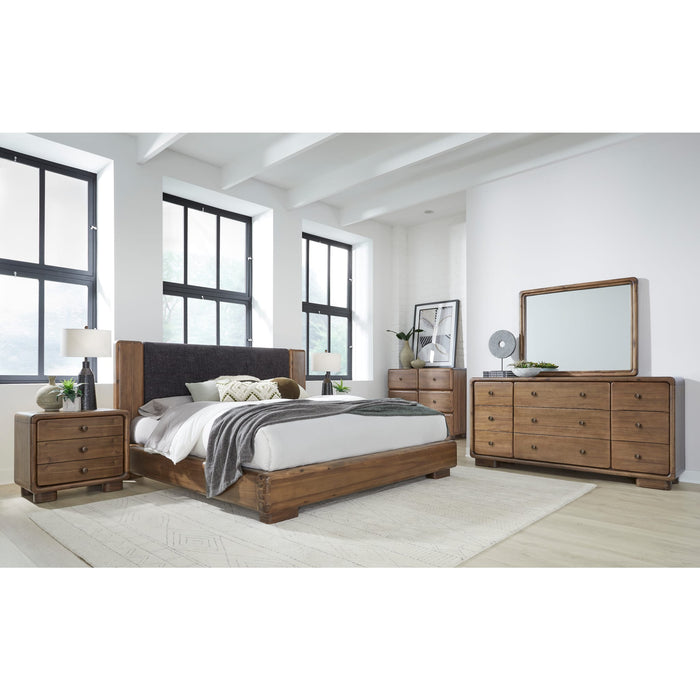 Modus Furniture Boka Three Drawer Acacia Wood Nightstand in Impala  655450474743 TVXU81B Image 6