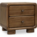 Modus Furniture Boka Two Drawer Acacia Wood Nightstand in Impala  655450474736 TVXU81 Image 2