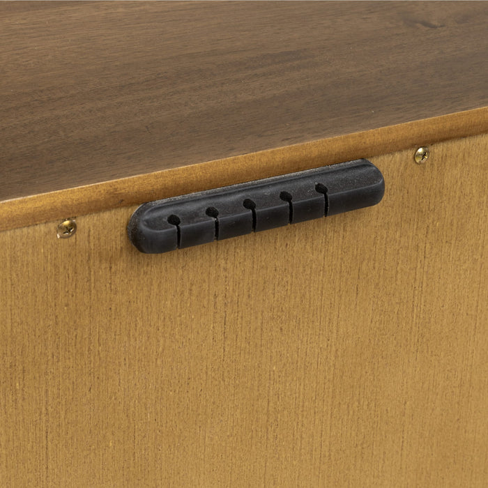 Modus Furniture Boka Two Drawer Acacia Wood Nightstand in Impala  655450474736 TVXU81 Image 5